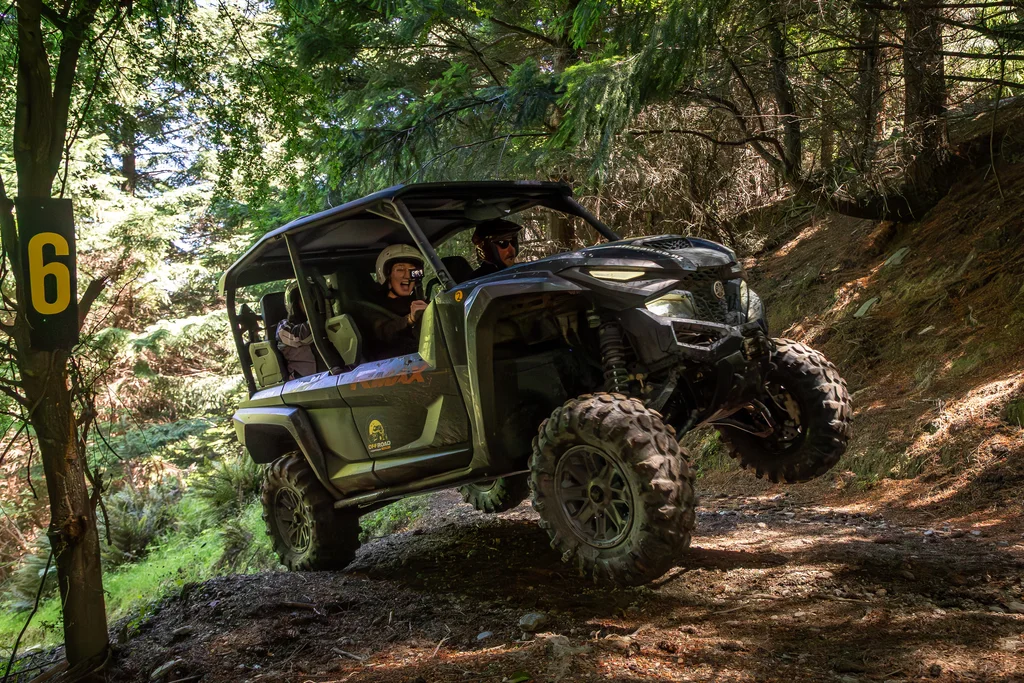 Yamaha RMAX on a forest road